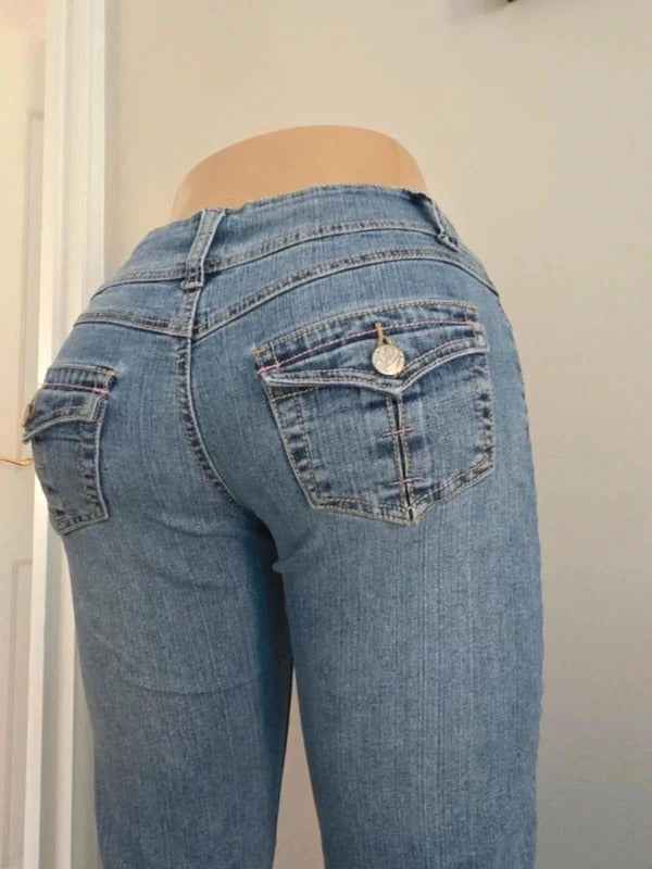 RVT Mid Rise Flared Vintage Y2K Jeans UK Size 6/8 Petite