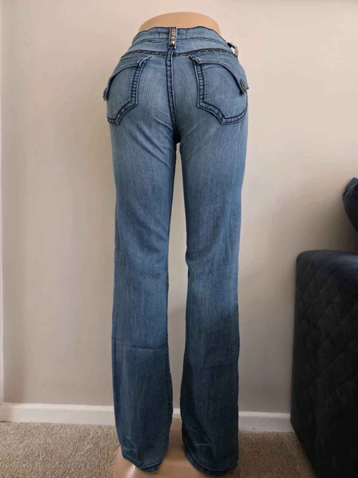 Vintage Y2K Uknighted Mid Rise Bootcut Jeans UK Size 8
