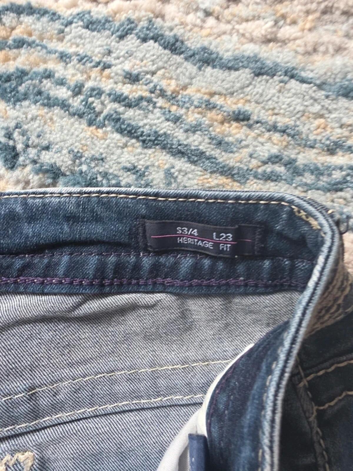 Vigoss Low Rise Capri Bling Vintage Y2K Jeans UK Size 8