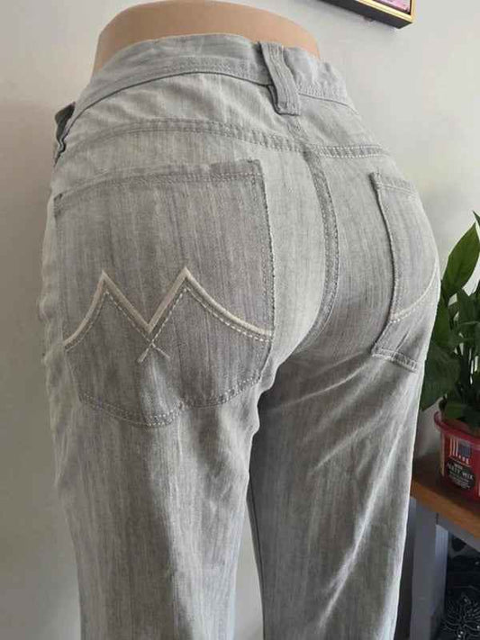 Vintage Y2K Makers of True Originals Wide Leg Mid Rise Jeans UK Size 12/14