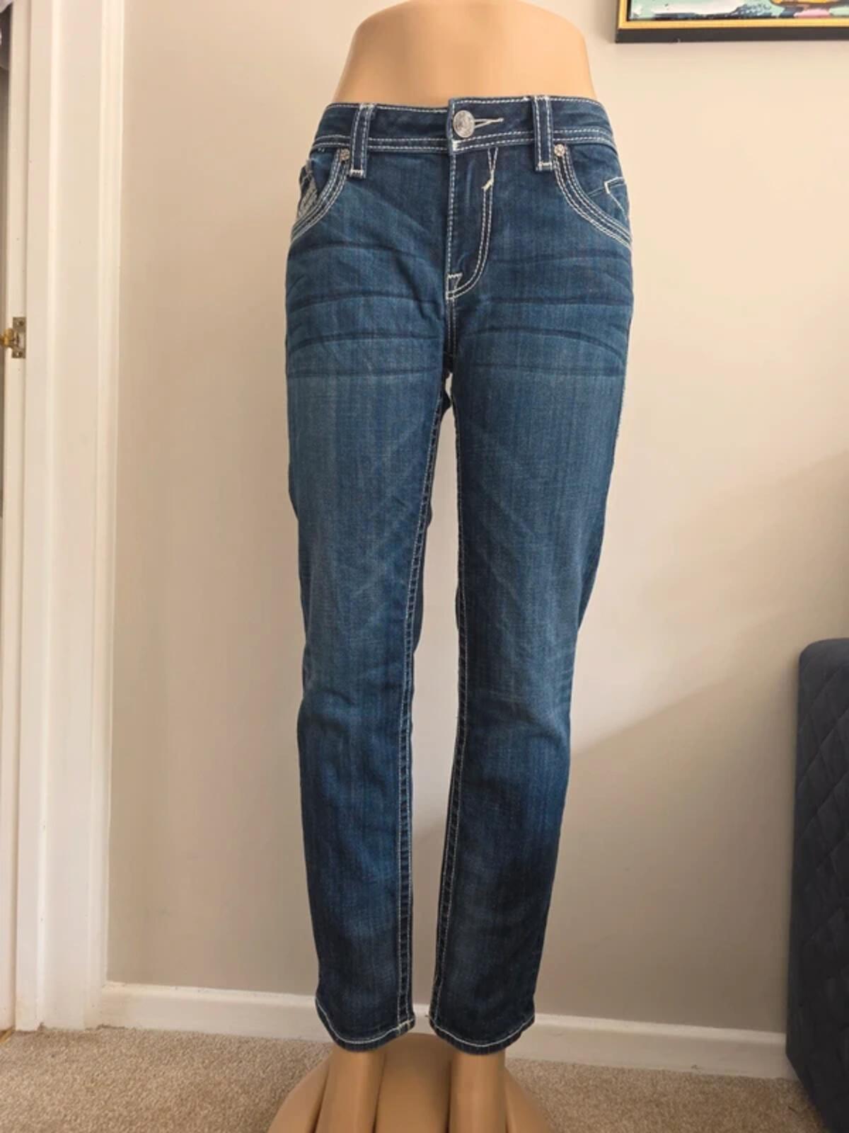 Vigoss Mid Rise Skinny Vintage Y2K Jeans UK Size 12 Petite