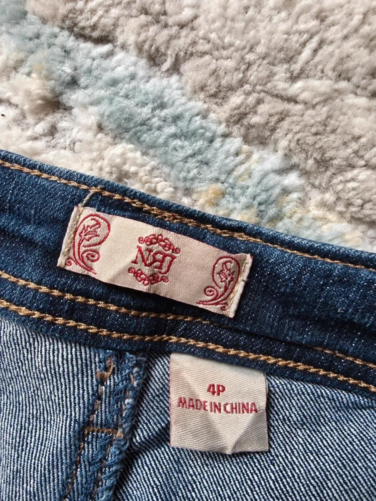 NRJ Vintage Y2K Low Rise Wide Leg Bootcut Jeans UK Size 8/10 Petite