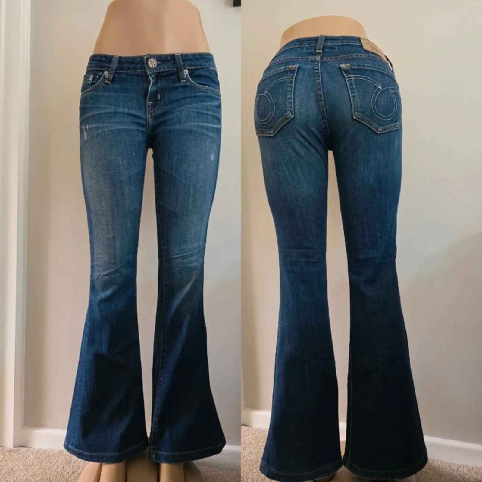 Big Star Ultra Low Rise Flared Vintage Y2K Jeans UK Size 4/6