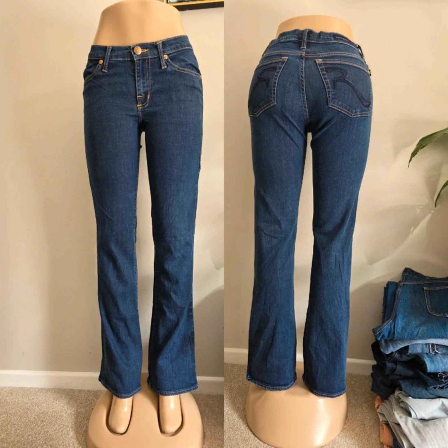 Vintage Y2K Rock & Republic Mid Rise Bootcut Jeans UK Size 8