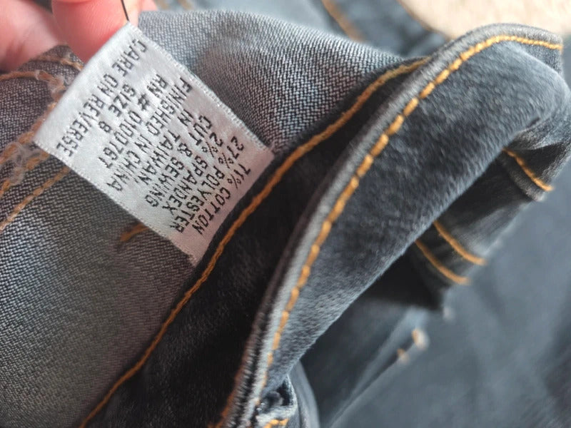 Annabell Mid Rise Cropped Vintage Y2K Jeans UK Size 12/14