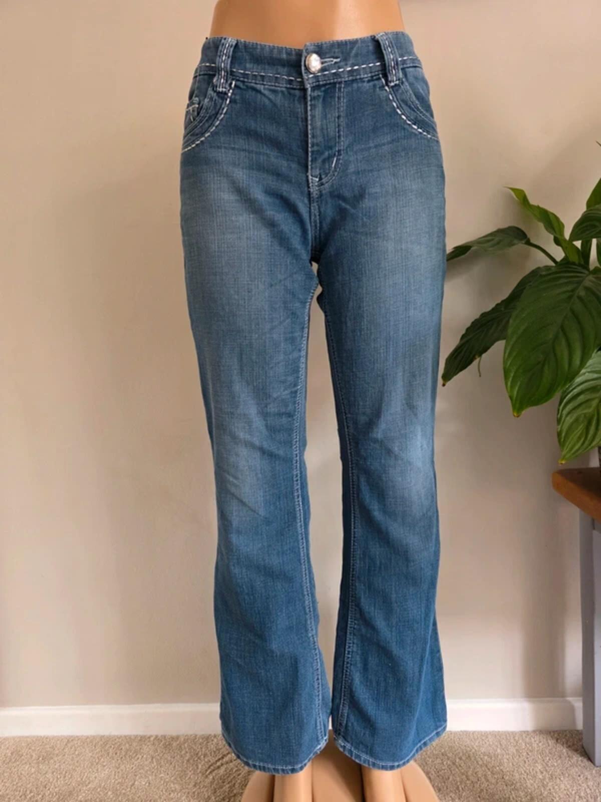 Vintage Y2K Seven7 Mid Rise Bootcut Jeans UK Size 16