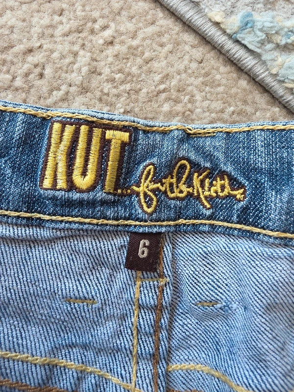 KUT from the Kloth Mid Rise Bootcut Vintage Y2K Jeans UK Size 10