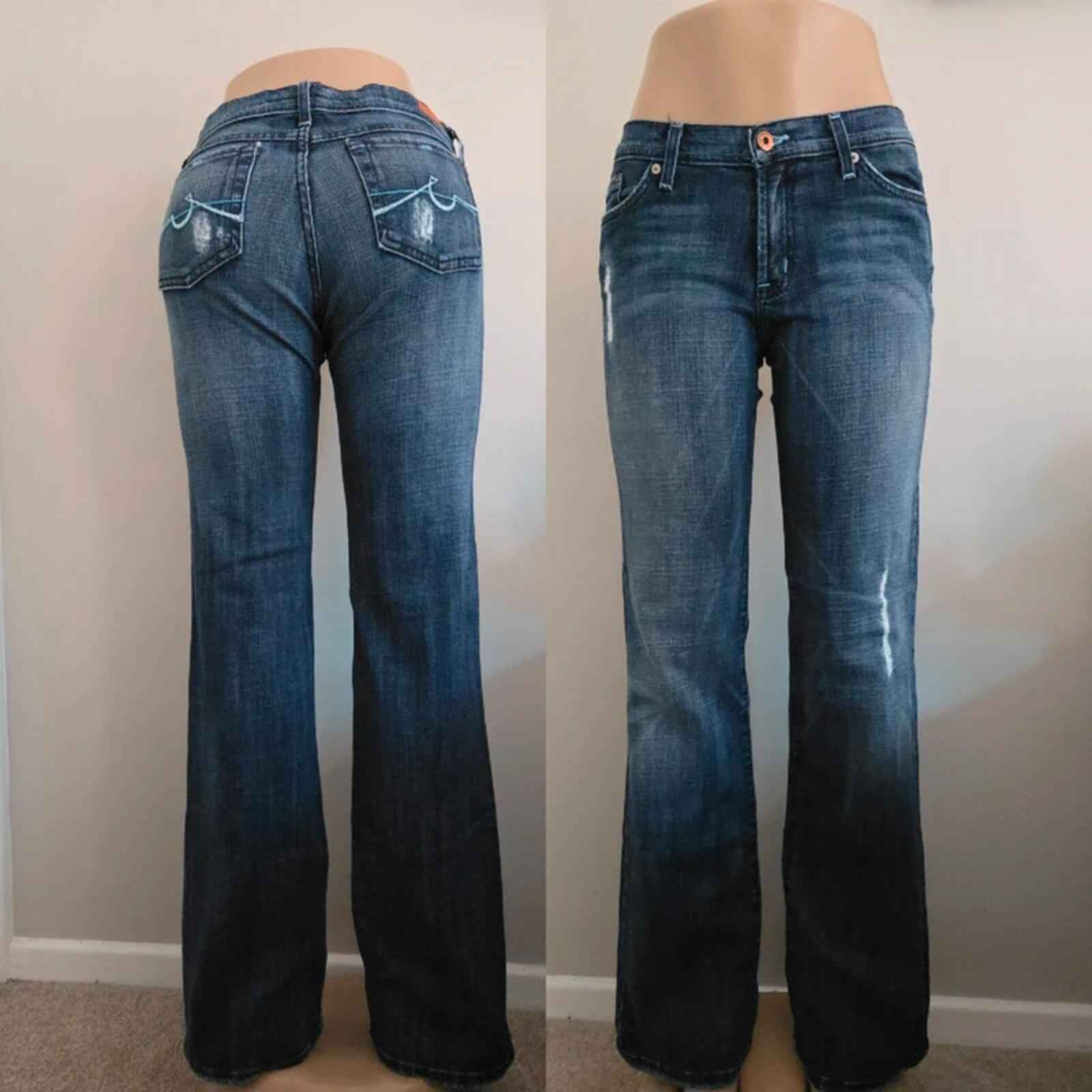 Plastic by Sly Low Rise Bootcut Vintage Y2K Jeans UK Size 10 Tall