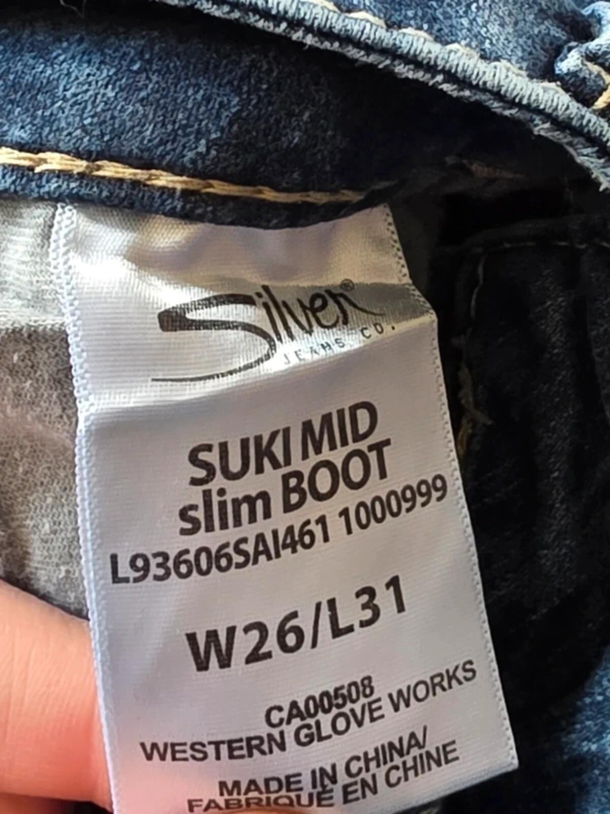 Vintage Y2K Silver Jeans Low Rise Bootcut Jeans UK Size 6