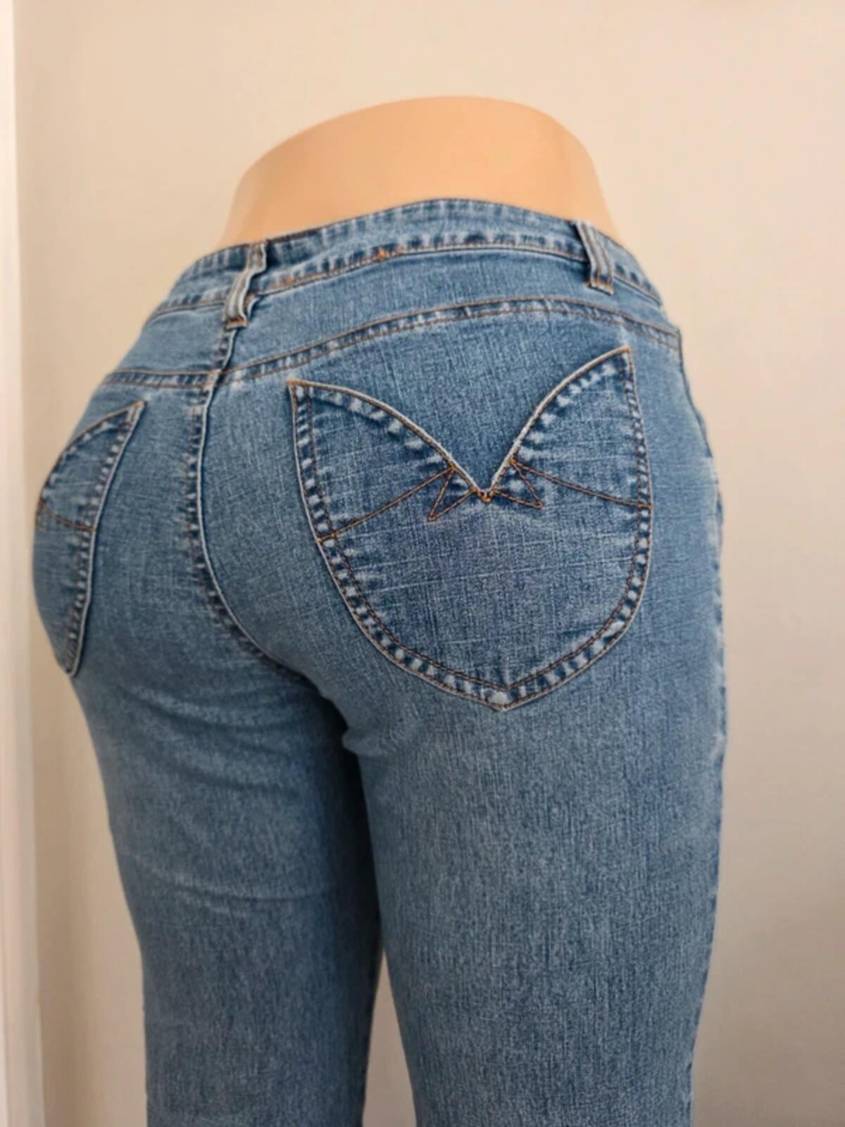 Capucino Mid Rise Flared Vintage Y2K Jeans UK Size 8 Petite