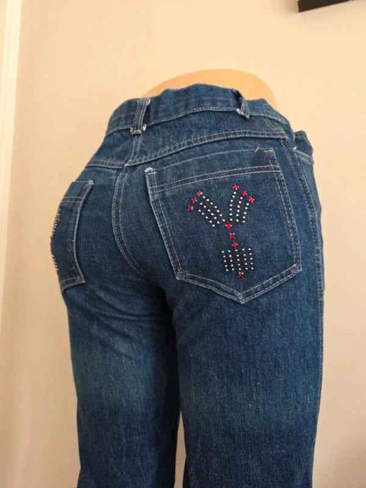 Vintage Y2K Mid Rise Bootcut Jeans UK Size 4/6 Tall