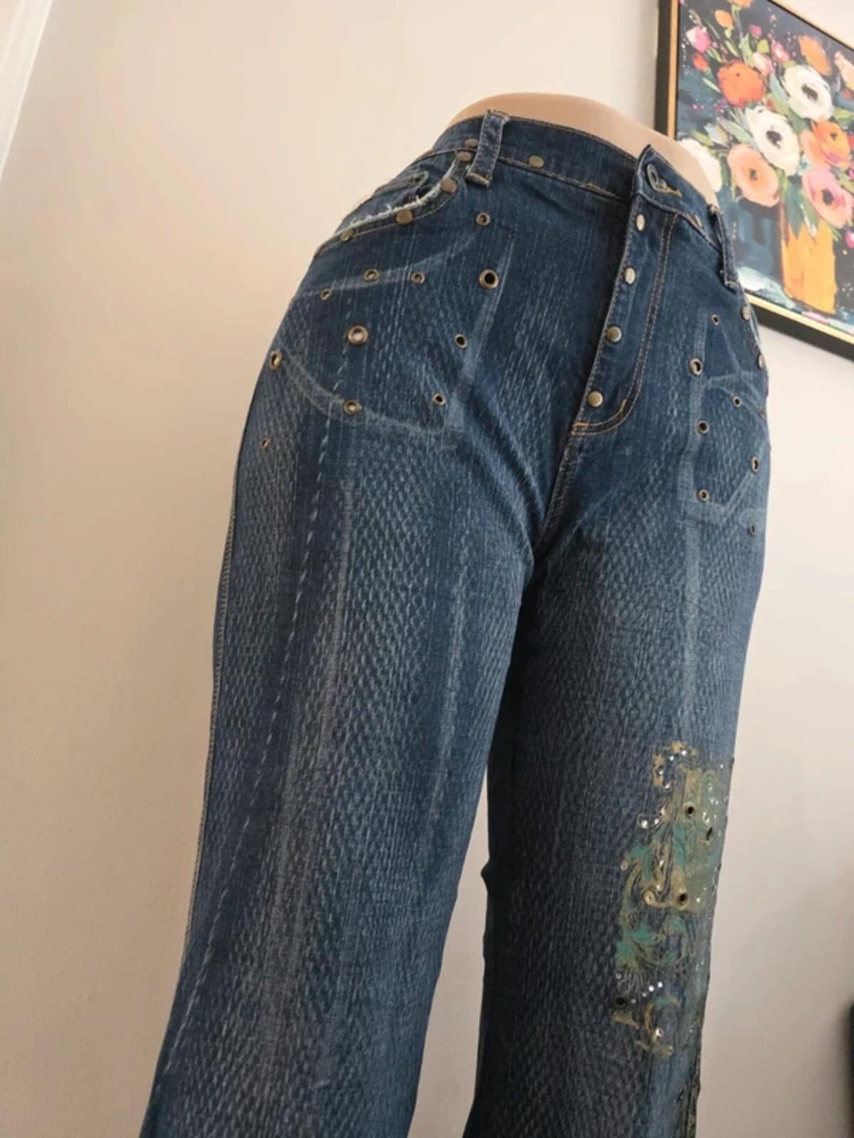 Vintage Y2K Baby Phat High Rise Bootcut Jeans UK Size 12