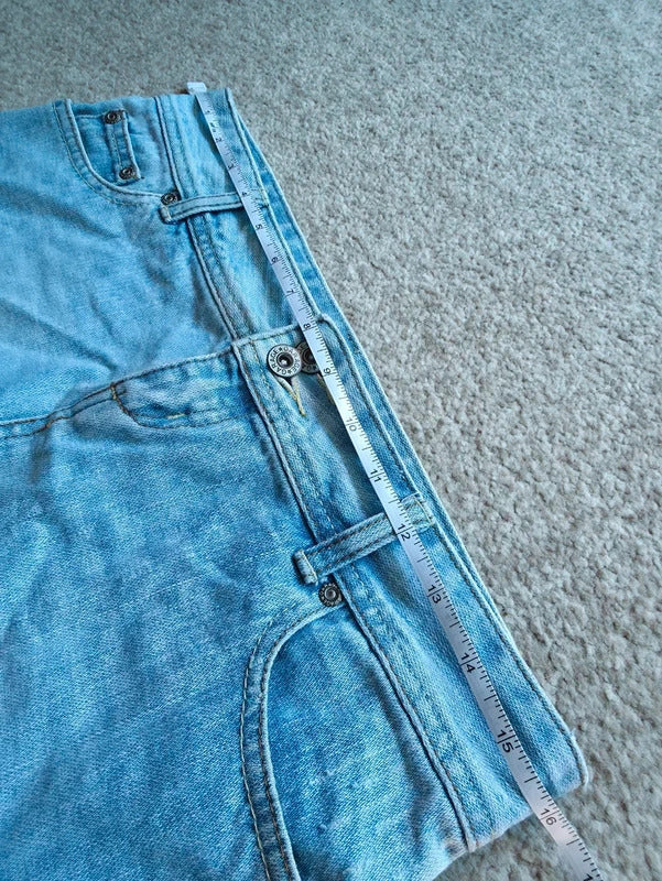 Garage Ultra Low Rise Micro Mini Vintage Y2K Denim Skirt UK Size 8