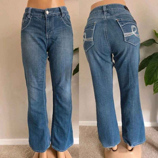 Vintage Y2K Seven7 Mid Rise Bootcut Jeans UK Size 16