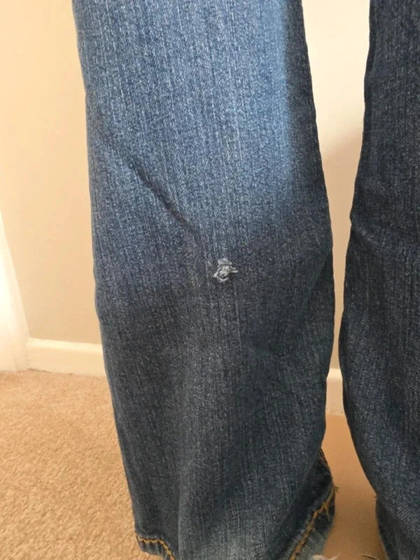 Blue Asphalt Low Rise Bootcut Vintage Y2K Jeans UK Size 8