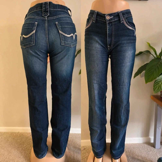 Vintage Y2K Mid Rise Straight Jeans UK Size 12