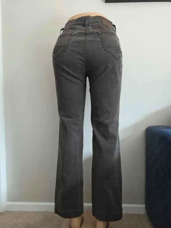 Zerres Mid Rise Straight Relaxed Vintage Y2K Jeans UK Size 10 Petite