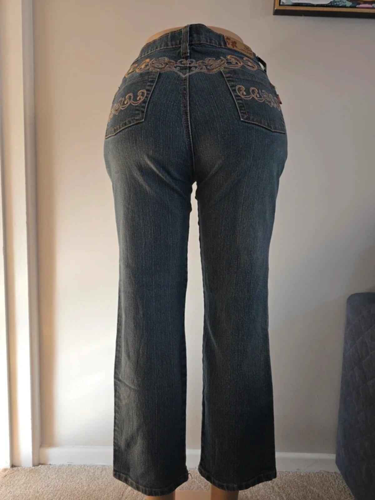 Bawei High Rise Straight Vintage Y2K Jeans UK Size 14 Petite