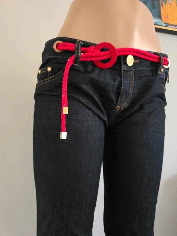 Studio F Mid Rise Slim Vintage Y2K Jeans UK Size 12/14