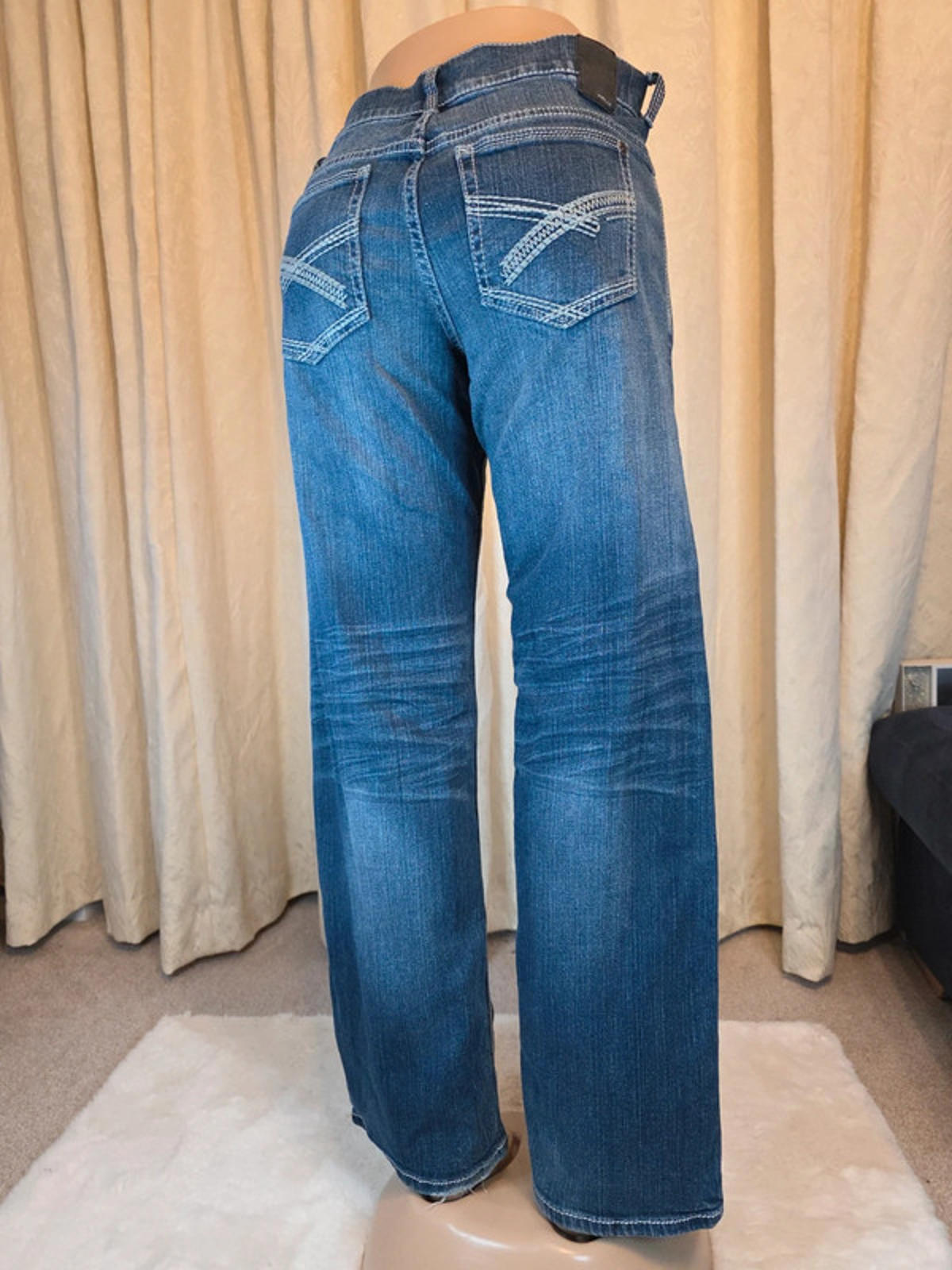 Vintage Y2K Helix Mid Rise Loose Straight Jeans UK Size 12