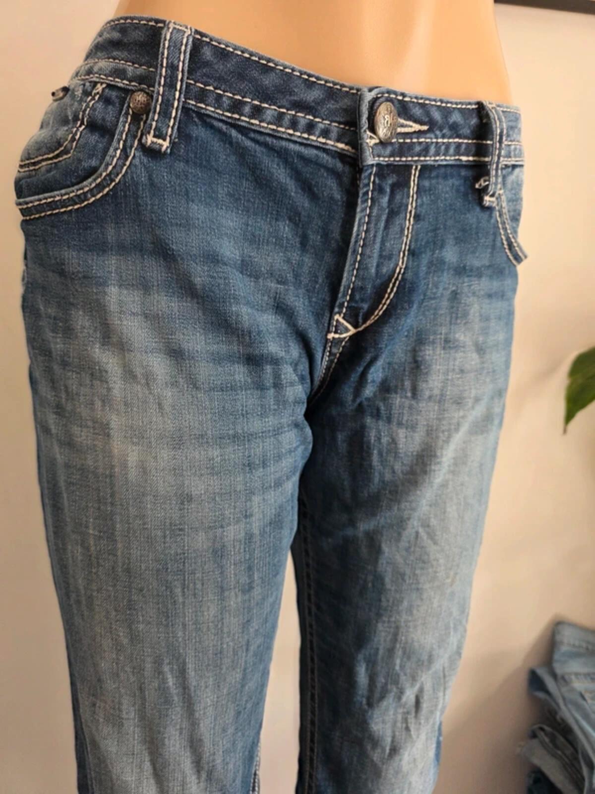 Vintage Y2K Rerock Low Rise Skinny Jeans UK Size 14