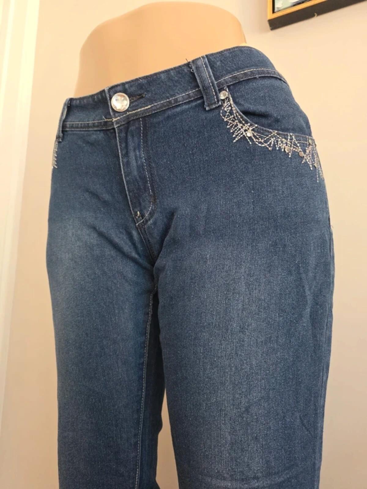 Pazzo Low Rise Straight Vintage Y2K Jeans UK Size 14 Tall
