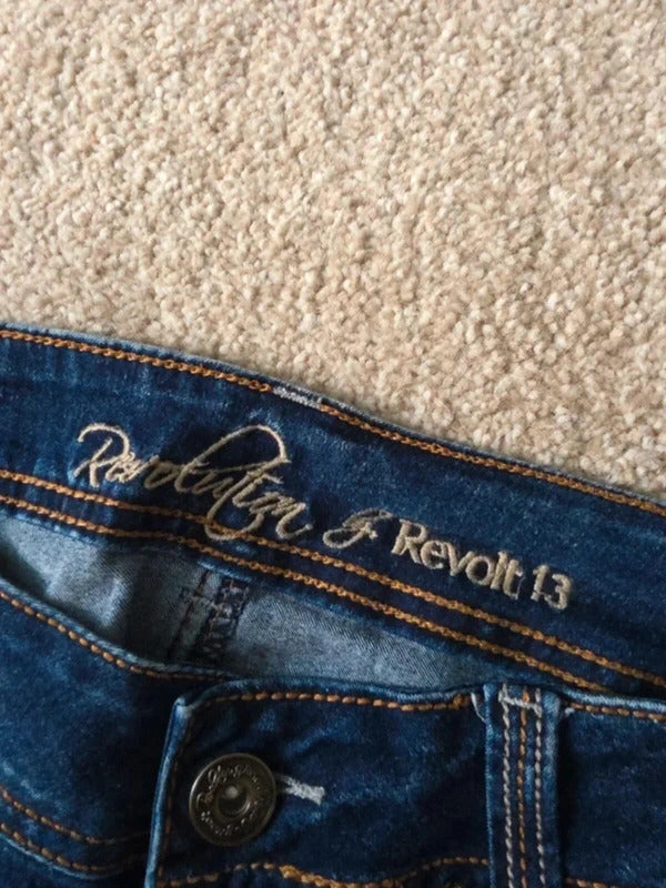 Revolt Low Rise Bootcut Vintage Y2K Jeans UK Size 10/12