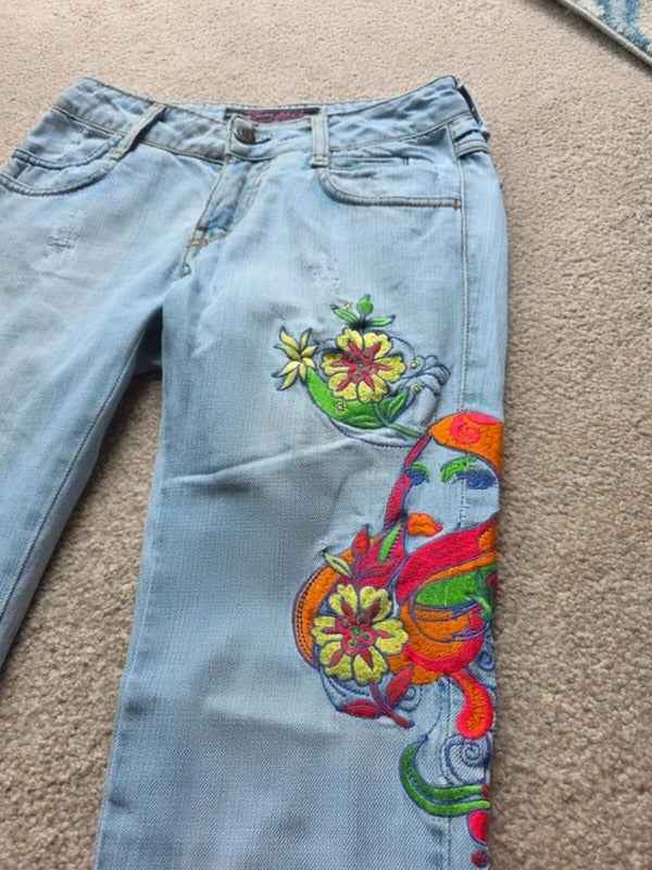 Flygirl Low Rise Straight Leg Jeans UK Size 6