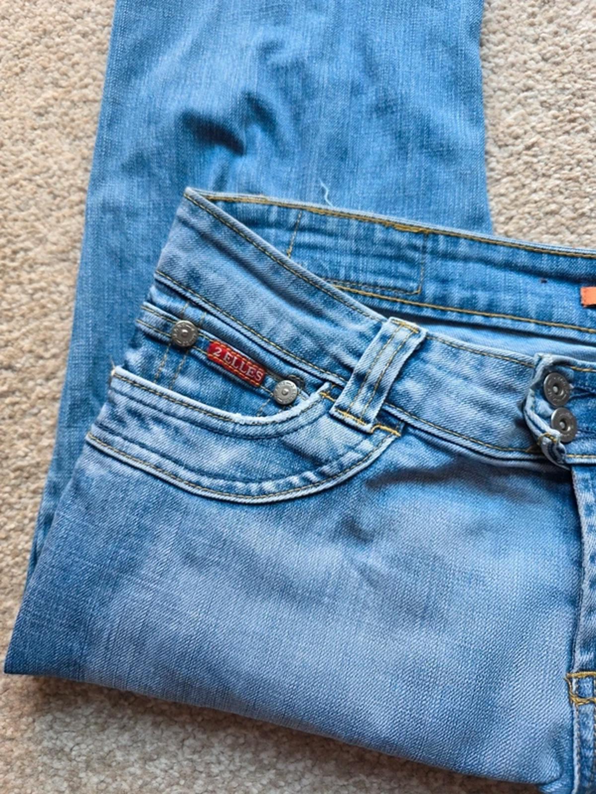 Vintage Y2K 2 Elles Low Rise Bootcut Jeans UK Size 14 Tall