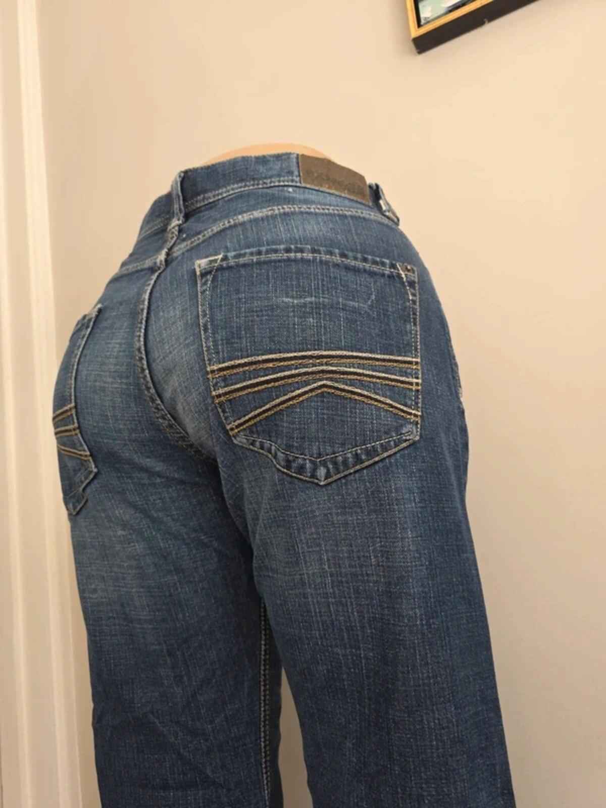 Express Jeans High Rise Loose Bootcut Vintage Y2K Jeans UK Size 14 Petite