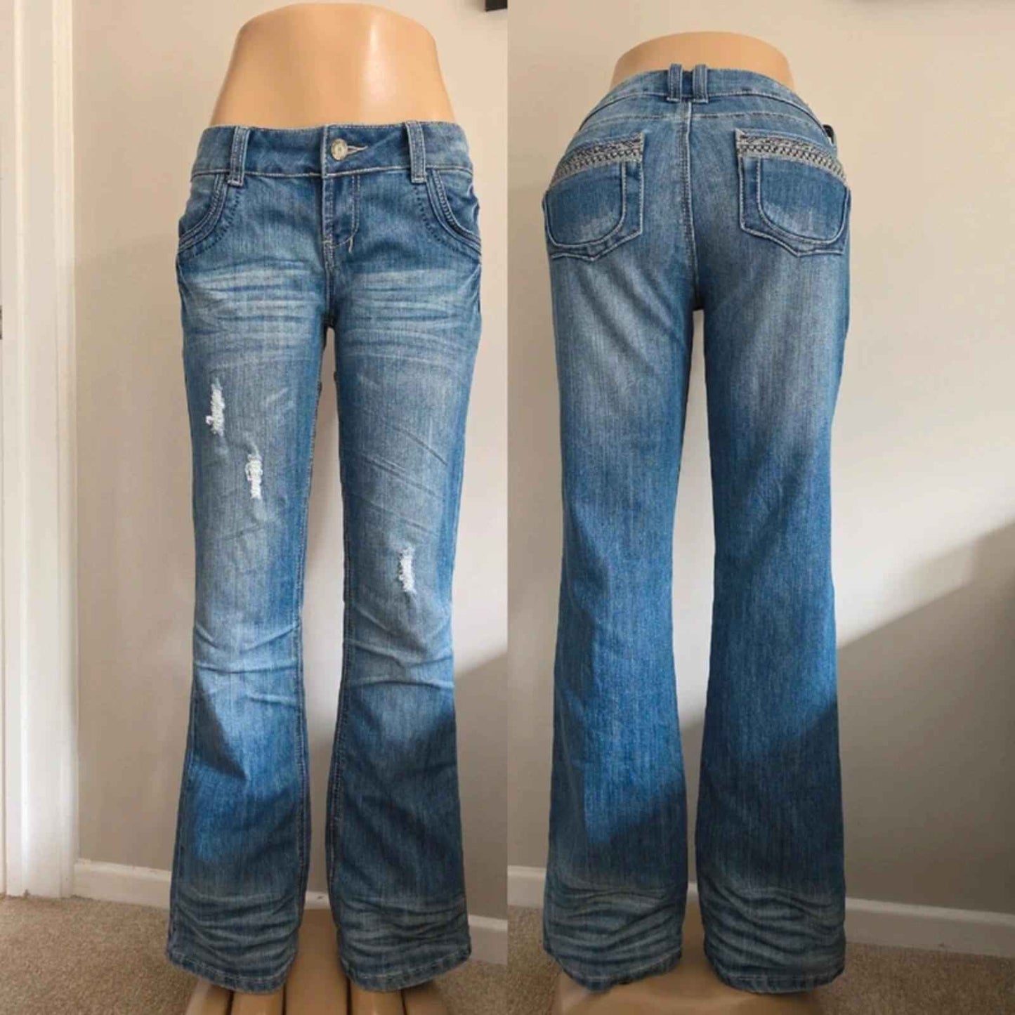 Almost Famous Low Rise Bootcut Vintage Y2K Jeans UK Size 8/10