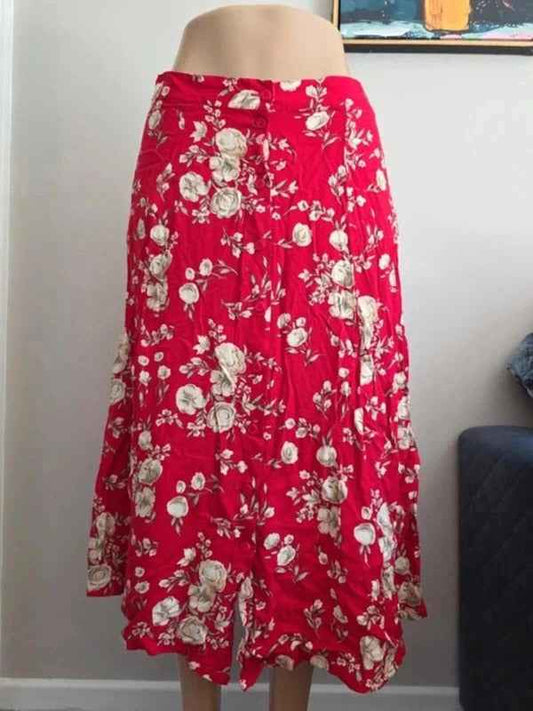 Sag Harbor Vintage Y2K Floral Midi Skirt UK Size 14/16