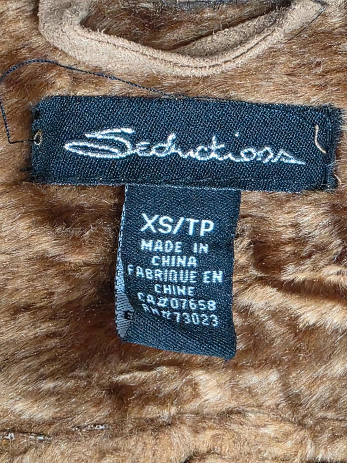 Vintage Y2K Seduction Faux Suede Belted Coat with Faux Fur Collar UK size 8