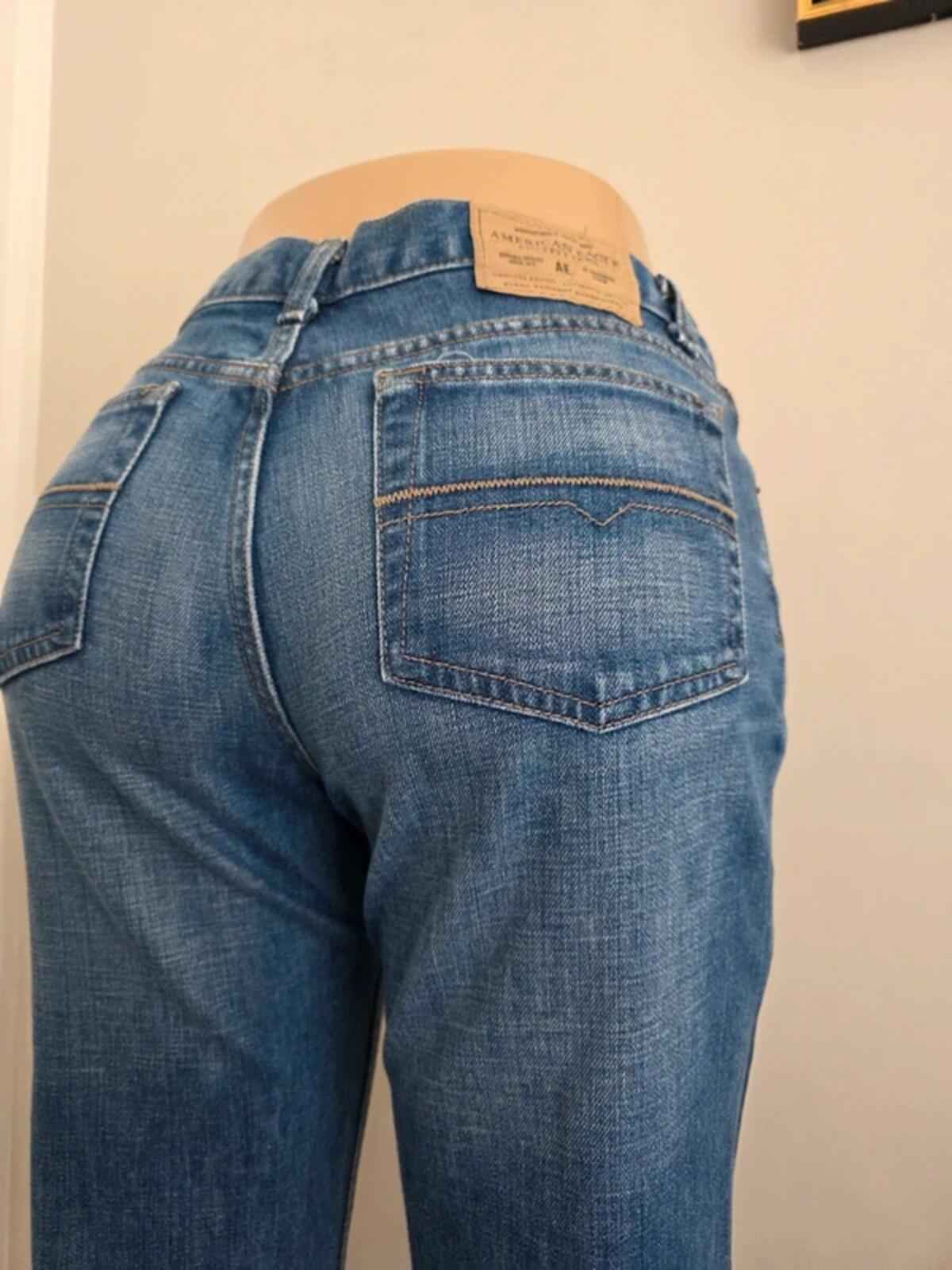 Vintage Y2K American Eagle Mid Rise Wide Leg Jeans UK Size 12