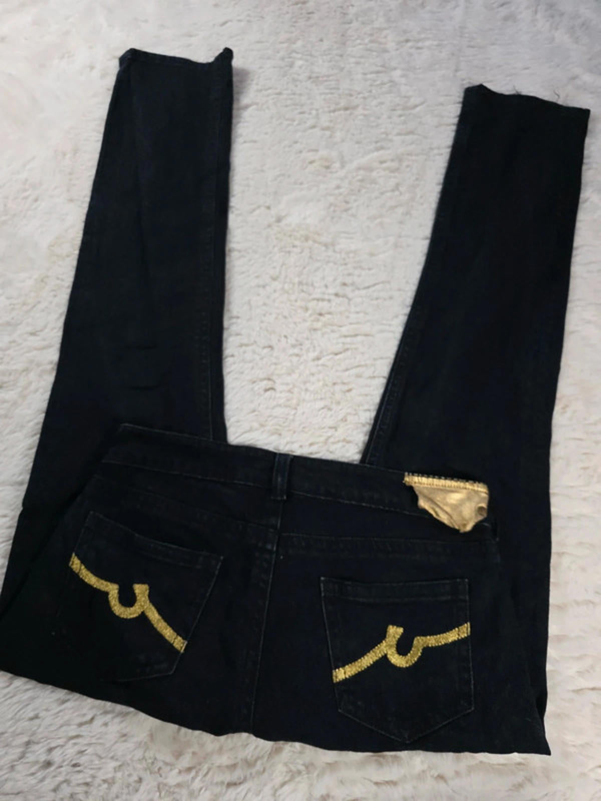 Vintage Y2K Denim Low Rise Straight Jeans UK Size 12 Tall