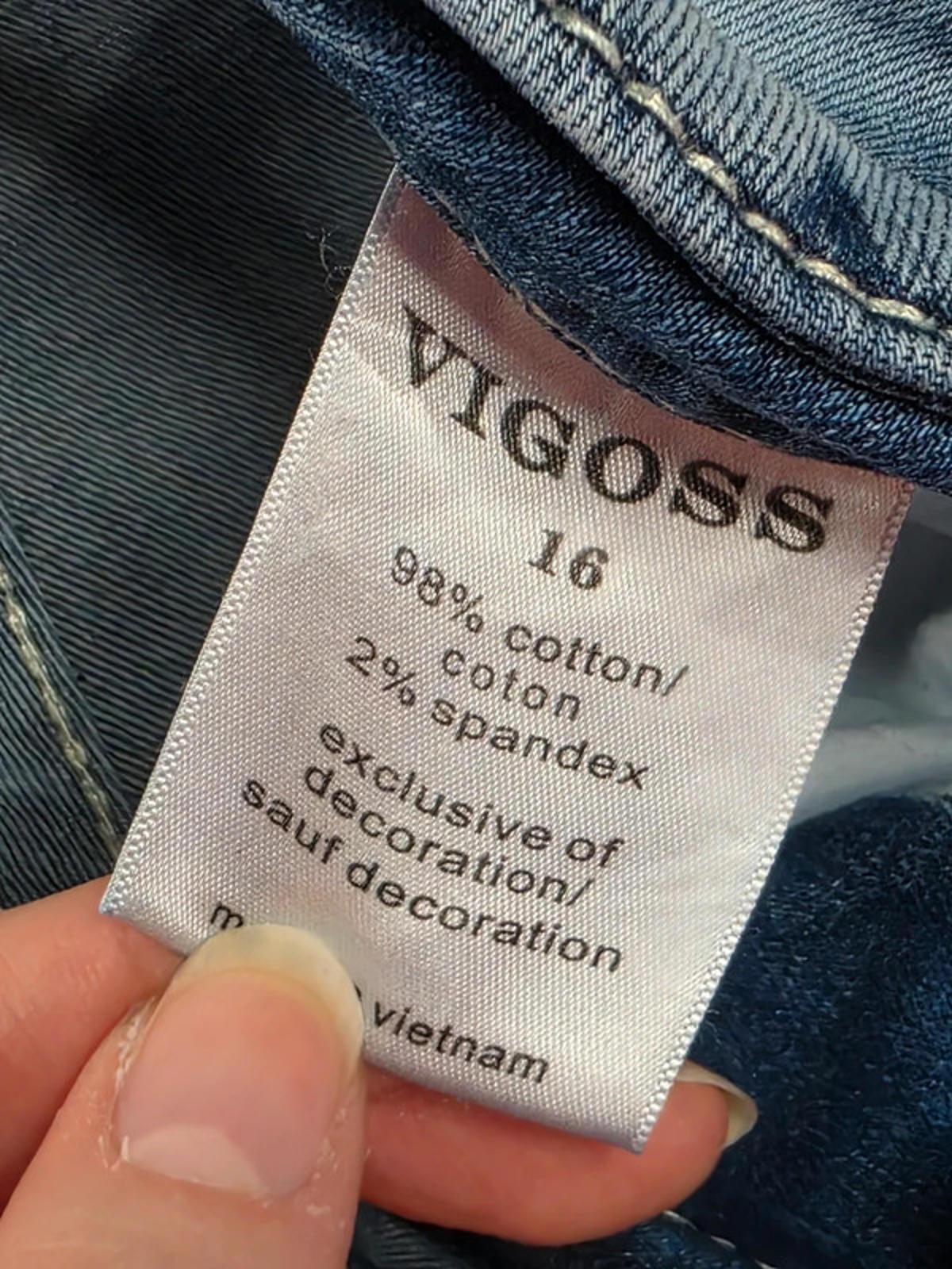 Vintage Y2K Vigoss Mid Rise Slim Boot Jeans UK Size 18 Tall