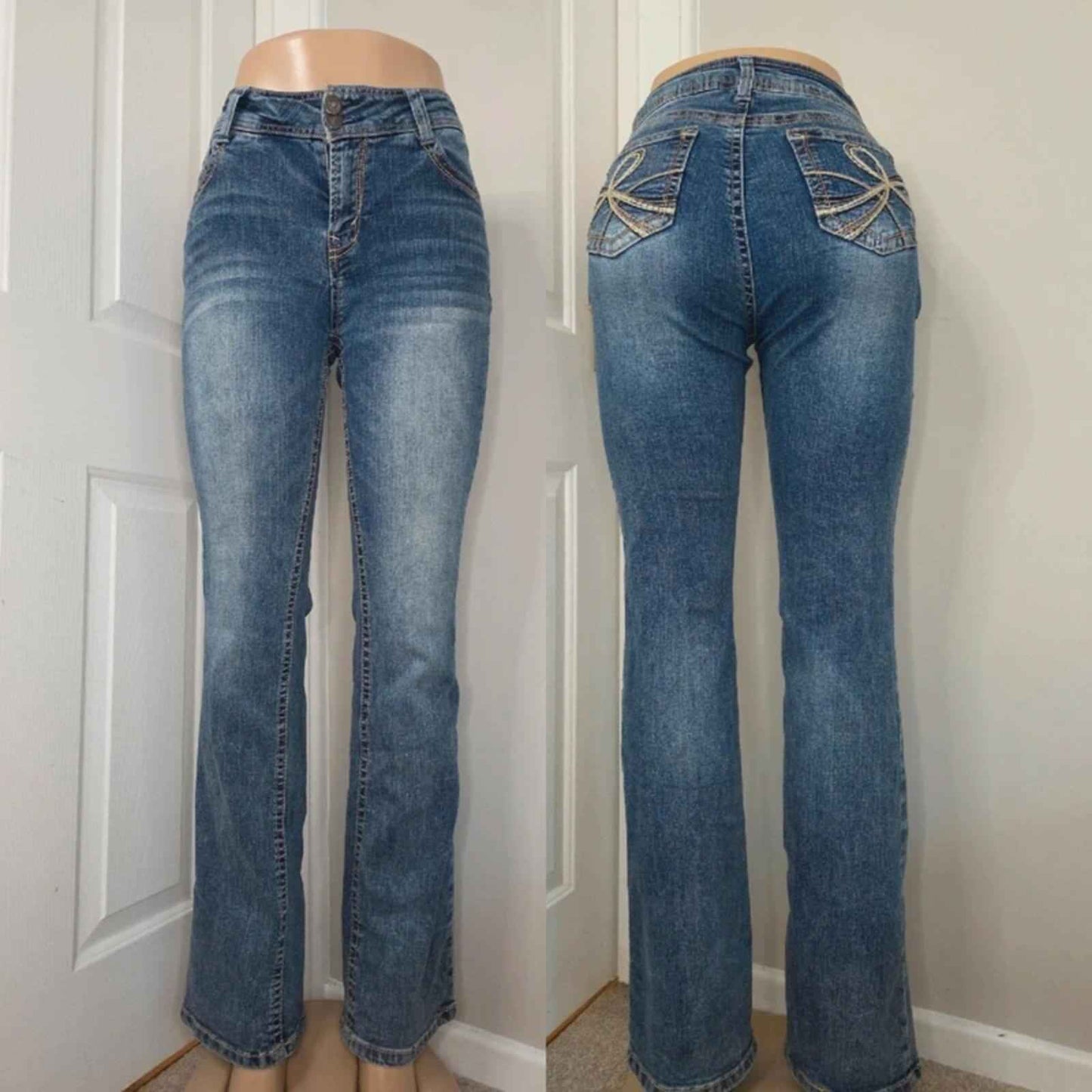 Wallflower Mid Rise Bootcut Vintage Y2K Jeans UK Size 12 Tall
