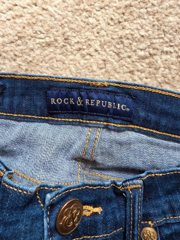 Vintage Y2K Rock & Republic Mid Rise Bootcut Jeans UK Size 8