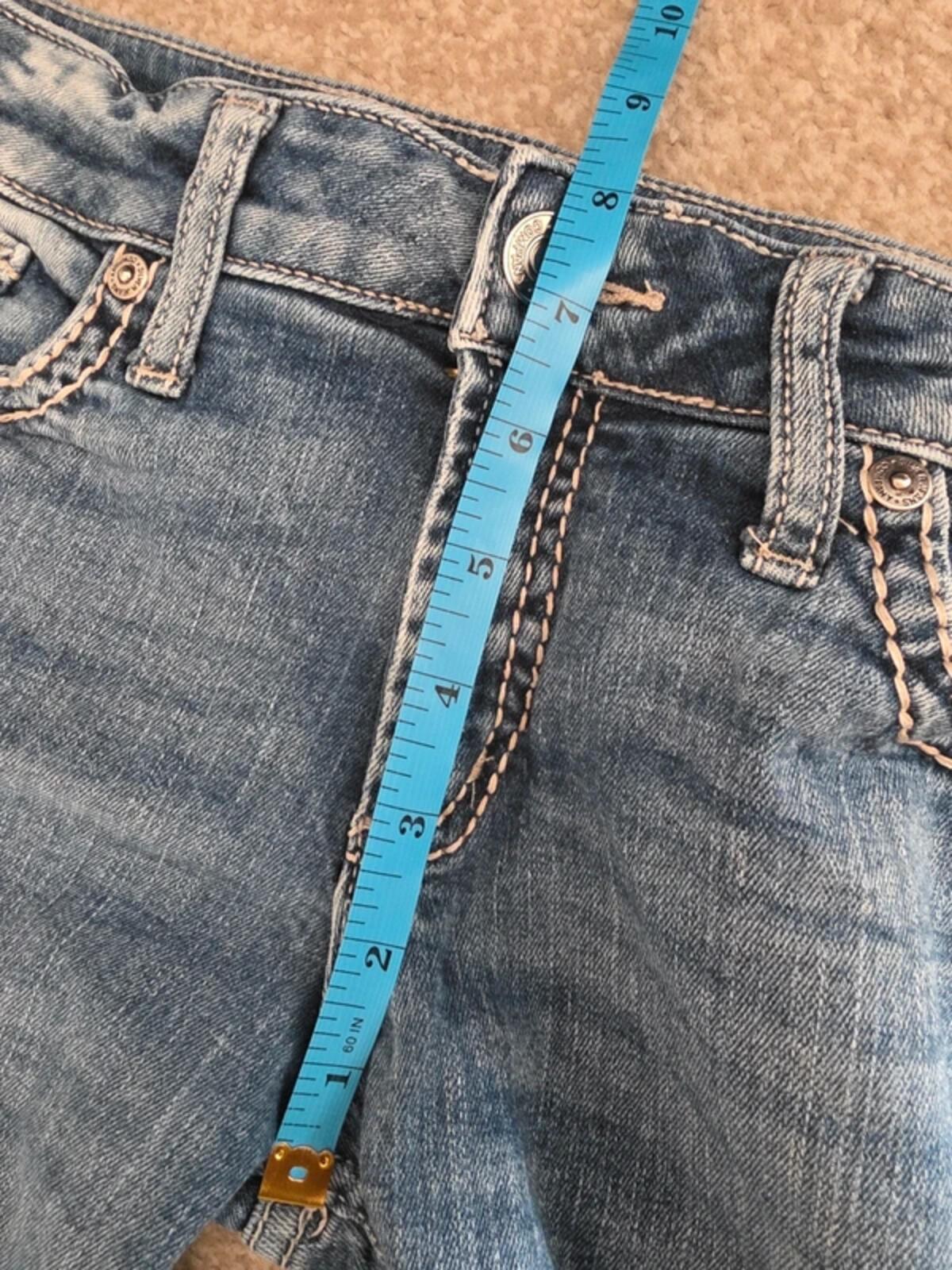 Vintage Y2K Silver Jeans Co Low Rise Bootcut Jeans UK Size 8 petite