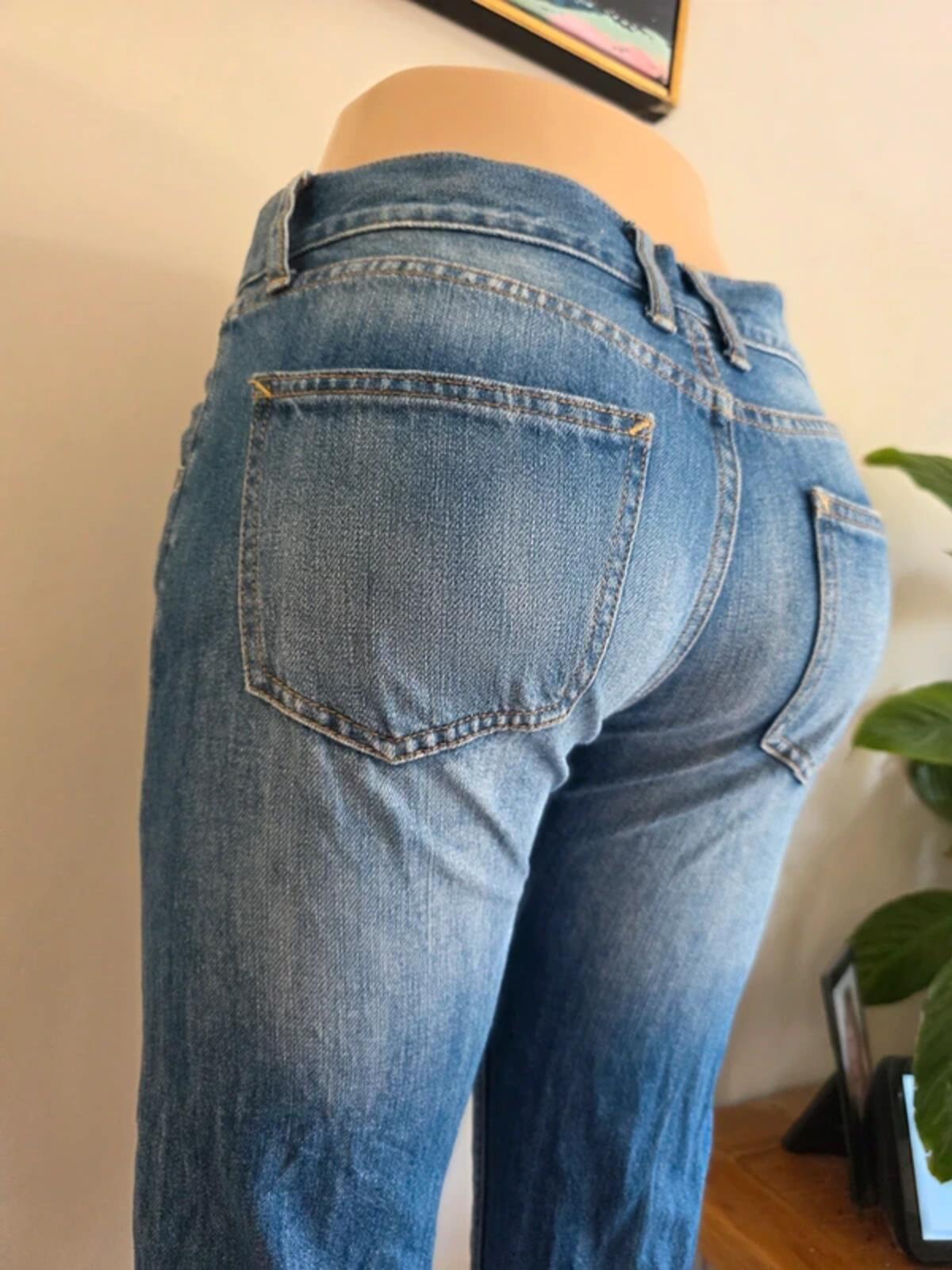 Vintage Y2K Uniqlo Mid Rise Cropped Jeans UK Size 10/12