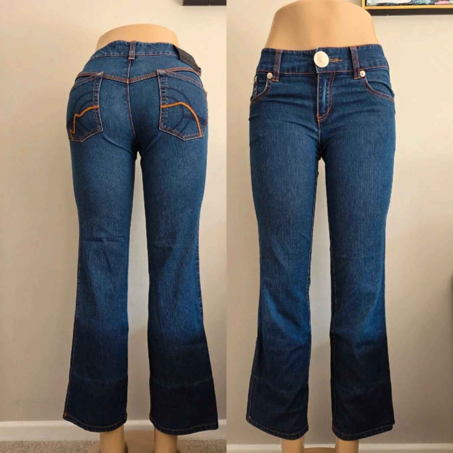 Ecko Red Low Rise Bootcut Jeans UK Size 8 Petite