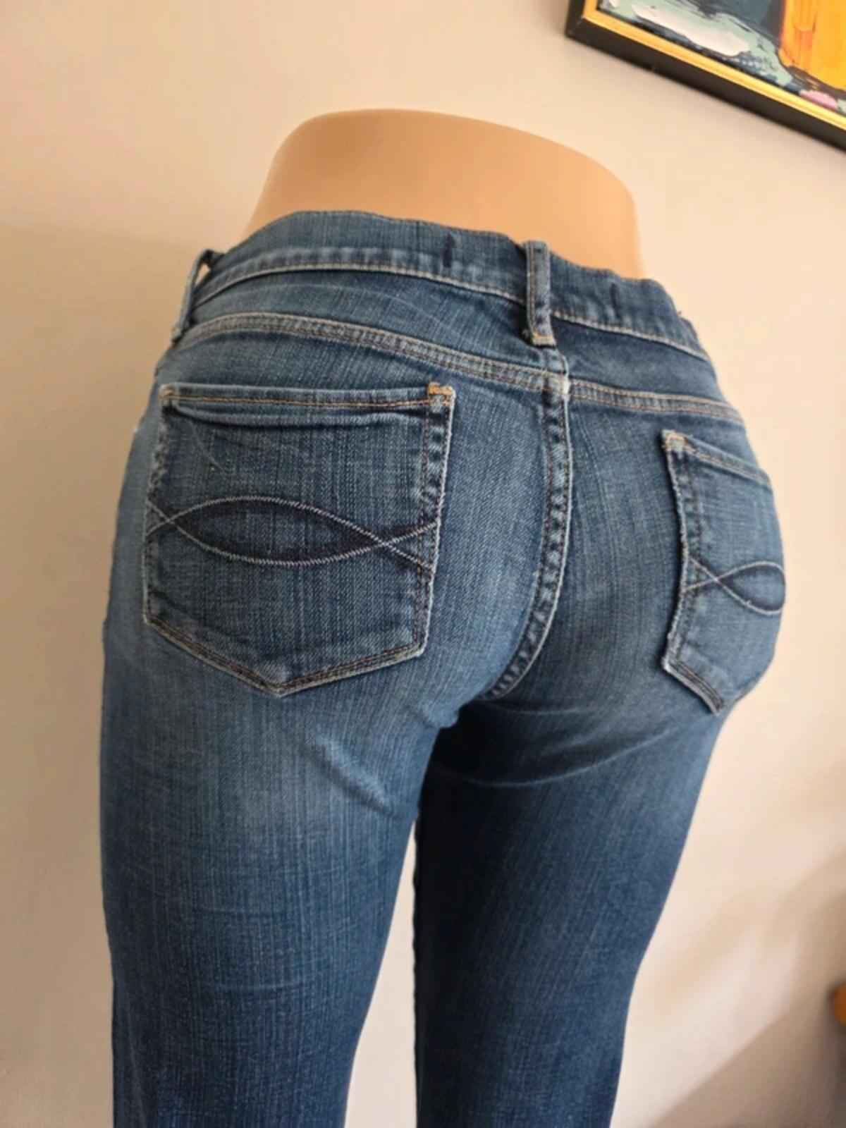 Vintage Y2K Abercrombie & Fitch ultra low rise bootcut jeans UK 8