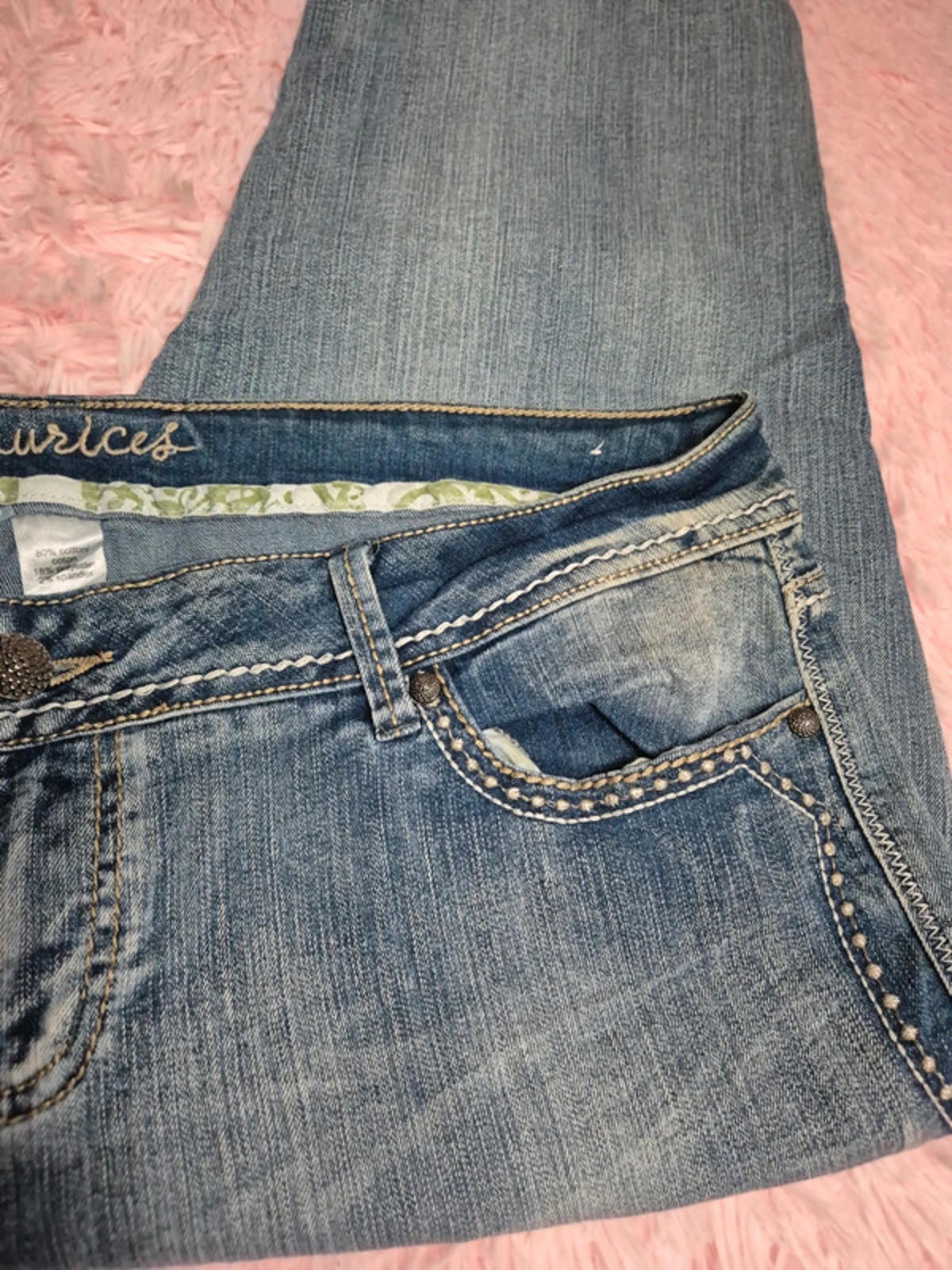 Vintage Y2K Maurices Straight Mid Rise Jeans UK 18 Petite