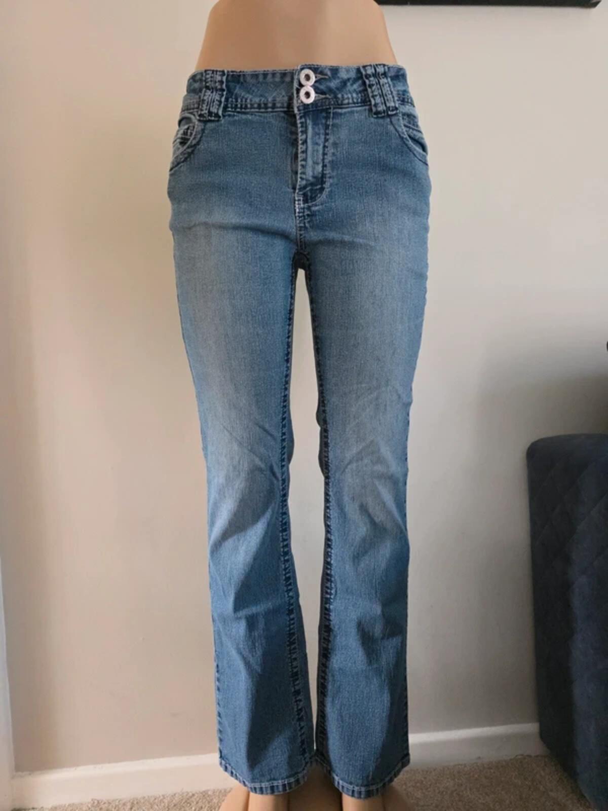 Roz & Ali Mid Rise Straight Vintage Y2K Jeans UK Size 12
