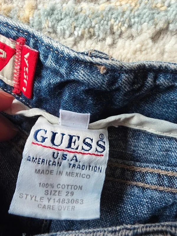 Guess Mid Rise Flared Vintage Y2K Jeans UK Size 6/8 Tall
