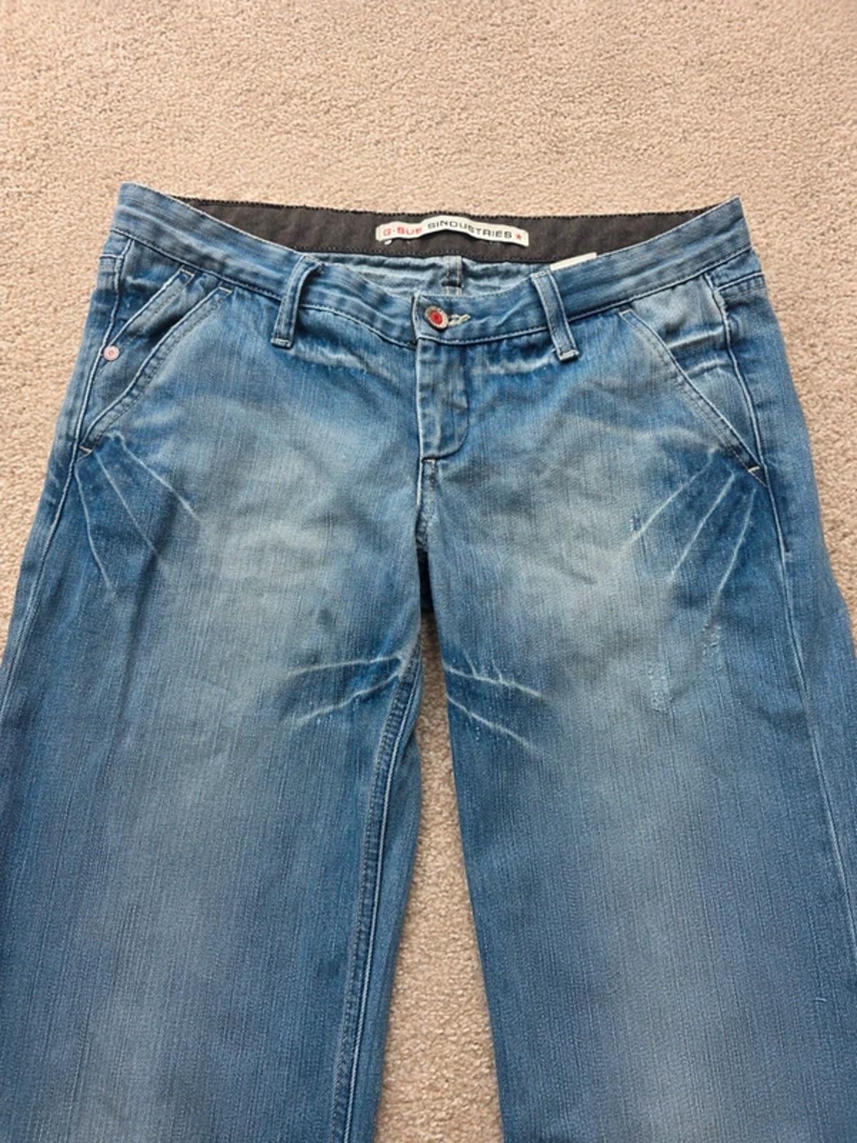 Vintage Y2K Gsus Sindustries Low Rise Wide Leg Jeans UK Size 14