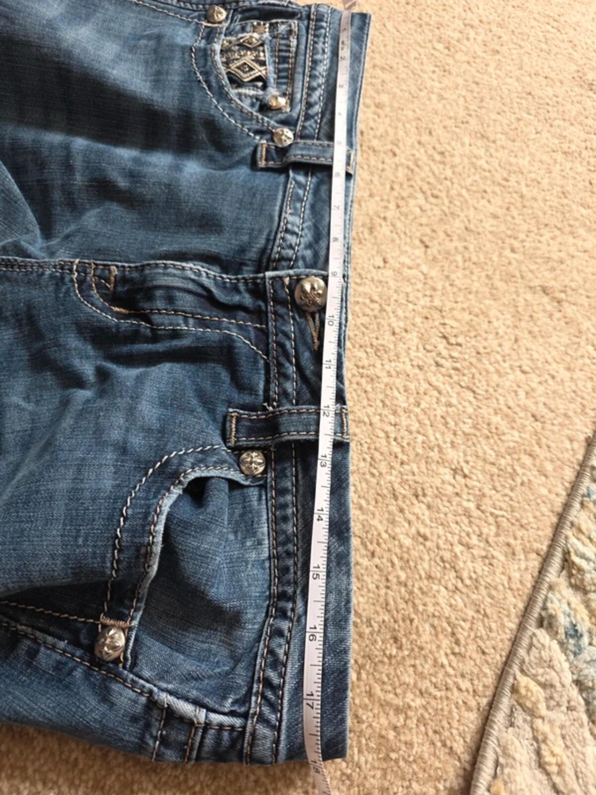 Miss Me Mid Rise Bootcut Vintage Y2K Jeans UK Size 14 Petite
