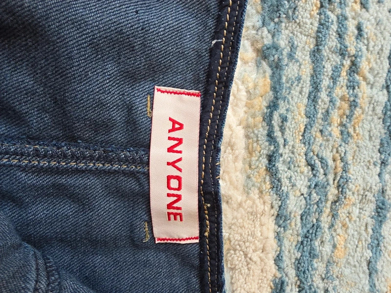 Anyone High Waisted Denim Mini Skirt with Belt UK Size 6