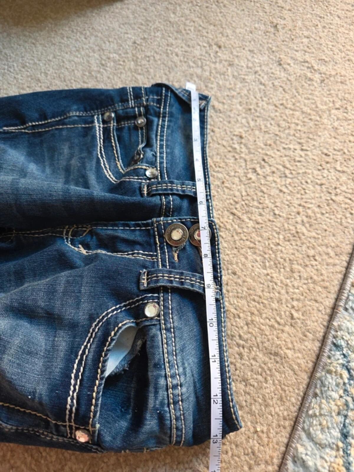 Wallflower Vintage Y2K Low Rise Bling Skinny Jeans UK Size 4