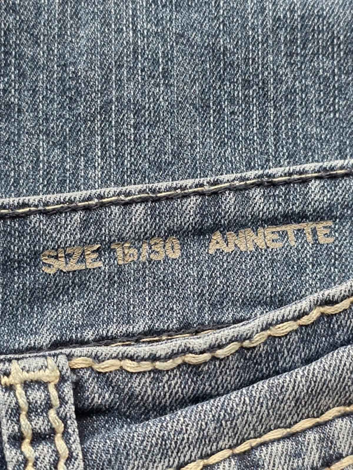 Vintage Y2K Code Bleu Low Rise Cropped Bootcut Jeans UK 16